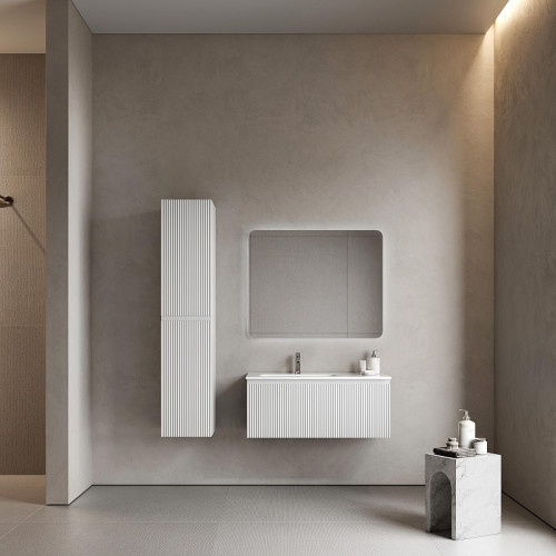 Тумба под раковину Sancos Snob R 1.0 100 L SNR1.0100LW подвесная цвет Bianco