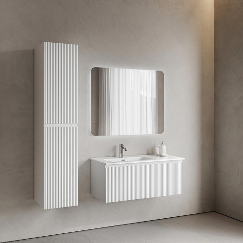 Тумба под раковину Sancos Snob R 1.0 100 L SNR1.0100LW подвесная цвет Bianco