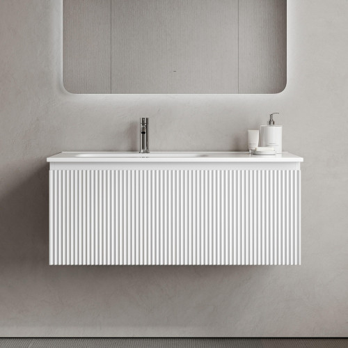 Тумба под раковину Sancos Snob R 1.0 100 L SNR1.0100LW подвесная цвет Bianco