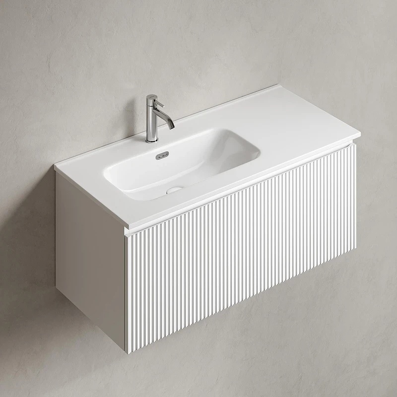 Тумба под раковину Sancos Snob R 1.0 100 L SNR1.0100LW подвесная цвет Bianco