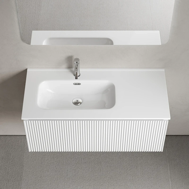 Тумба под раковину Sancos Snob R 1.0 100 L SNR1.0100LW подвесная цвет Bianco