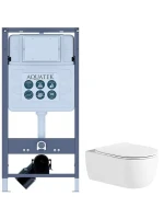 Комплект унитаза с инсталляцией Aquatek Set Aquatek Европа New-INSP01 цвет Белый с сиденьем Микролифт