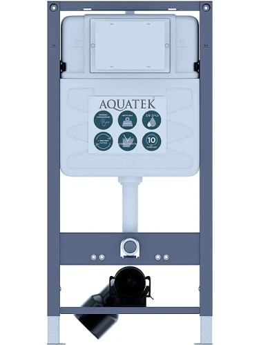 Комплект унитаза с инсталляцией Aquatek Set Aquatek Европа New-INSP01 цвет Белый с сиденьем Микролифт
