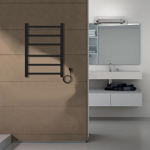 Электрический полотенцесушитель Azario Parma 400x600 П6 AZ10846B диммер справа Черный