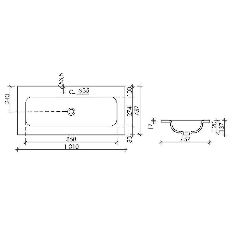 Раковина Ceramicanova Grace 100 CN7013MB Черная матовая