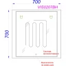 Зеркало Aqwella Vision 70 VIS0207BH с подсветкой и подогревом с бесконтактным выключателем стекло