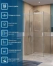 Душевой уголок BelBagno Soft Close-2 100x100 SOFT_CLOSE-2-A-1-100-C-Cr профиль Хром стекло прозрачное