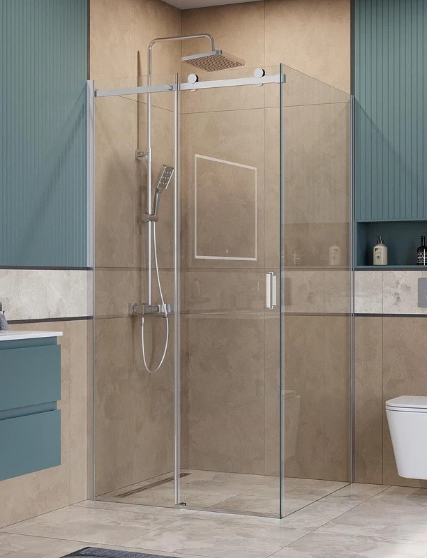Душевой уголок BelBagno Soft Close-2 100x100 SOFT_CLOSE-2-A-1-100-C-Cr профиль Хром стекло прозрачное