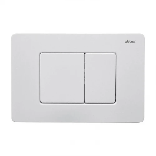 Комплект унитаза Abber Bequem AC1100T-AC0105-AC0120MW с сиденьем Микролифт и клавишей смыва цвет Белая матовая