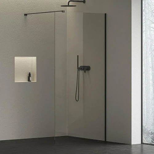 Душевая перегородка Ravak ST Walk-In Wall Air 120 GW9WG0300Z1C профиль Черный стекло Transparent