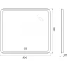 Зеркало BelBagno SPC-MAR-900-800-LED-TCH-WARM с подсветкой с подогревом с сенсорным выключателем стекло