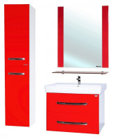 Зеркало Bellezza Рокко 70 4613711030035 с полкой Красное