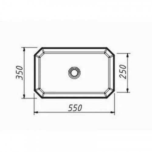 Раковина-чаша Caprigo Sanita luxe Line 55 Белая