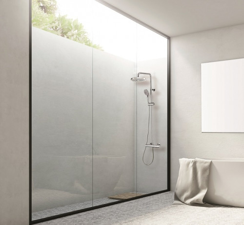 Душевая система Bossini Elios L10172.030 с термостатом Хром на стену