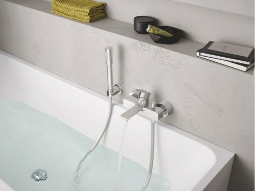 Смеситель для ванны Grohe Lineare New 33849DC1 Суперсталь латунь на стену