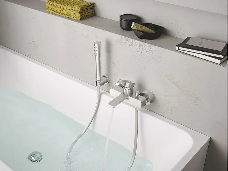 Смеситель для ванны Grohe Lineare New 33849DC1 Суперсталь латунь на стену