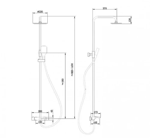 Душевая система Abber Thermostat AF8516FWL с термостатом цвет Белый матовый