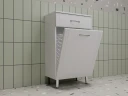 Комод Style Line Эко Стандарт ТН 50 АА00-000042 с бельевой корзиной Белый глянцевый МДФ / ЛДСП