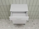 Комод Style Line Эко Стандарт ТН 50 АА00-000042 с бельевой корзиной Белый глянцевый МДФ / ЛДСП
