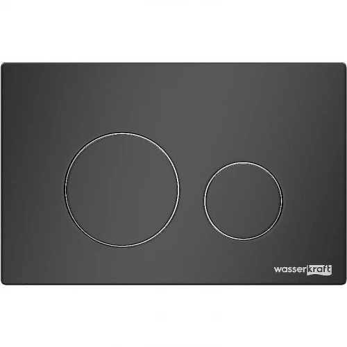 Инсталляция WasserKRAFT Glan 66TLT.010.ME.WH.MB02 для унитаза Белое стекло с Черной матовой клавишей смыва