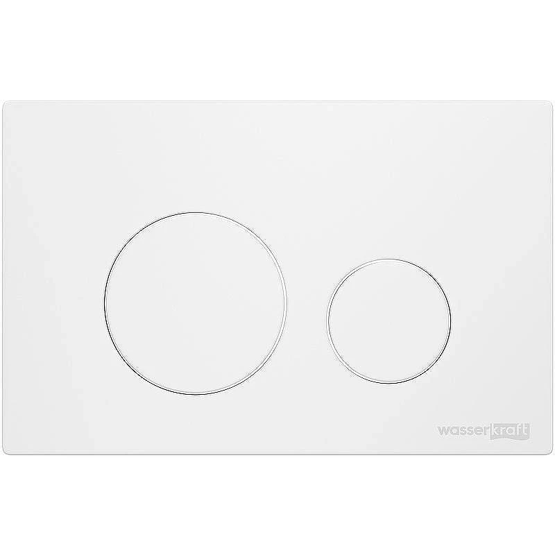 Инсталляция WasserKRAFT Abens 20TLT.010.ME.WH.WM02 для унитаза Белое стекло с Белой матовой клавишей смыва