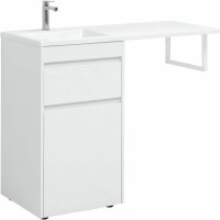 Тумба с раковиной Aquanet Токио 110 L 239298 Белая МДФ / ЛДСП