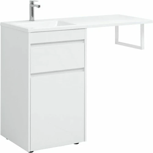 Тумба с раковиной Aquanet Токио 110 L 239298 Белая МДФ / ЛДСП