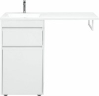 Тумба с раковиной Aquanet Токио 110 L 239298 Белая МДФ / ЛДСП
