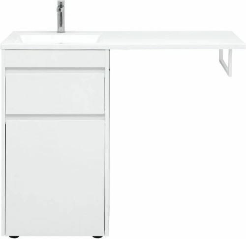 Тумба с раковиной Aquanet Токио 110 L 239298 Белая МДФ / ЛДСП