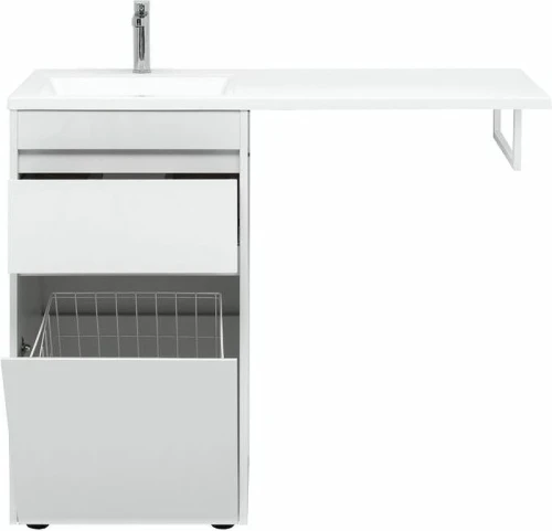 Тумба с раковиной Aquanet Токио 110 L 239298 Белая МДФ / ЛДСП