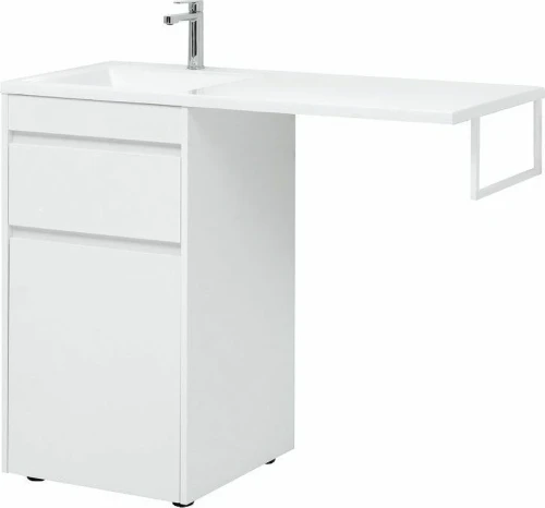 Тумба с раковиной Aquanet Токио 110 L 239298 Белая МДФ / ЛДСП