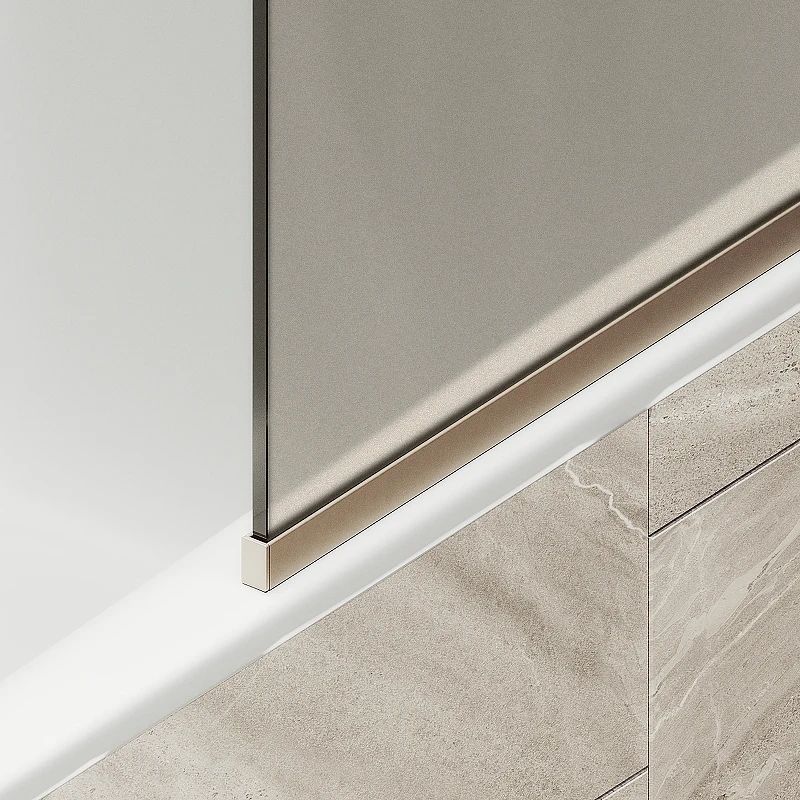 Шторка на ванну Maybah Glass MGV-125-2у 340x1400 в узком профиле Бронза стекло бронзовое матовое