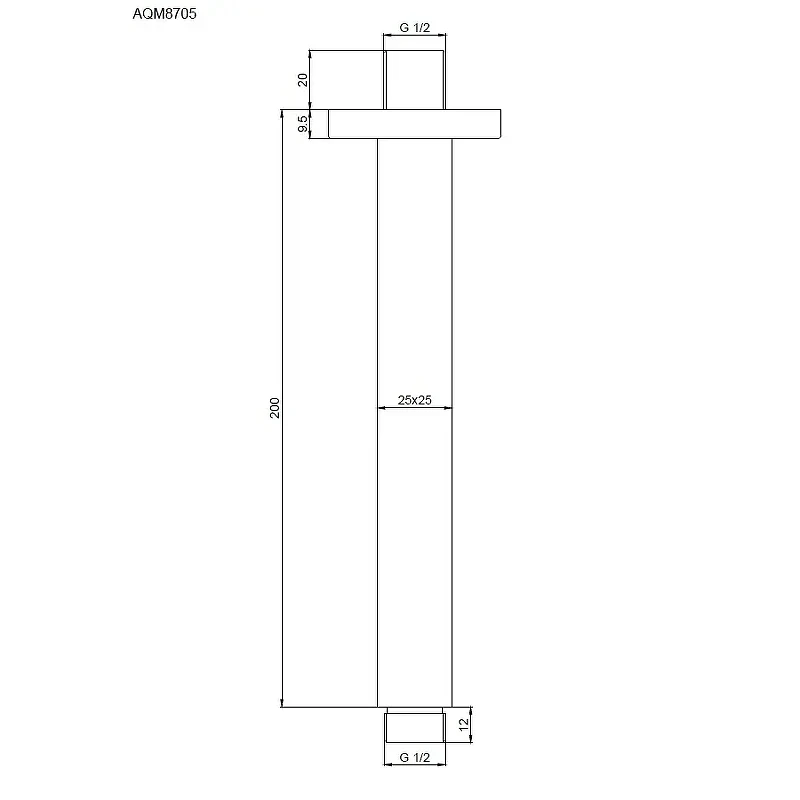 Кронштейн для верхнего душа AQUAme AQM8705BG цвет Золото шлифованное