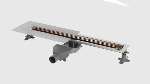 Душевой лоток Boheme Infinity 60 981-80-CB с решеткой цвет Брашированная медь