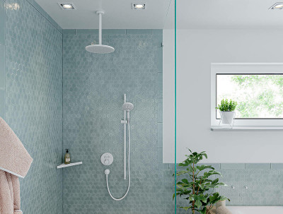 Душевая штанга Hansgrohe Unica S Puro 28631670 Черная матовая латунь на стену
