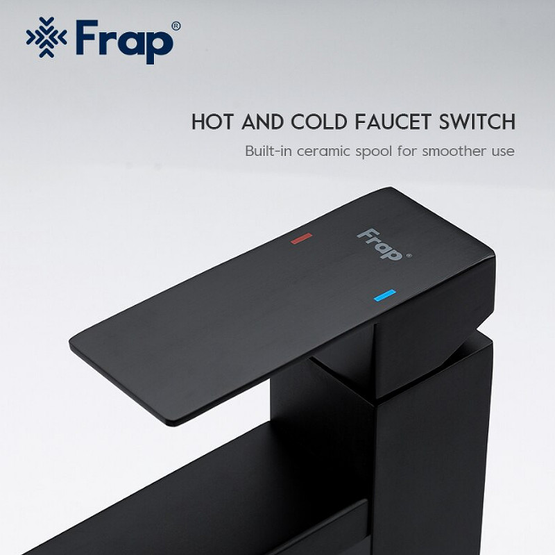 Смеситель для раковины Frap H802-6 F10802-62 Черный матовый
