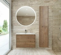 Шкаф пенал BelBagno Kraft 33 R KRAFT-1600-2A-SC-RT-R подвесной Rovere Tabacco МДФ / ЛДСП