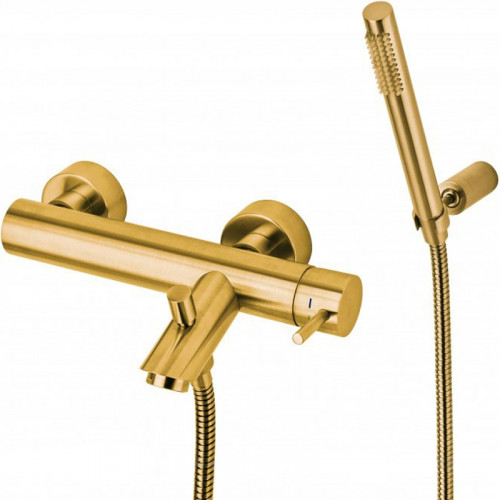 Смеситель для ванны Paffoni Light LIG023HGSP Золото на стену