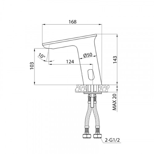 Смеситель для раковины Iddis Pulse PULSBS2i86 Хром глянцевый