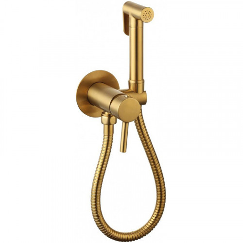 Гигиенический душ со смесителем CeramaLux KRS/007 Золото матовое латунь встраиваемый
