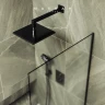 Шторка на ванну Maybah Glass MGV-93-6у 700x1400 в узком профиле Черный стекло сатиновое