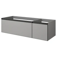 Тумба под раковину Boheme Armadi Art Quatro 2 140 790-M2-140-L-A-LED подвесная цвет Luna профиль Антрацит