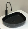 Раковина-чаша BelBagno 55 BB1435-NERO Черная фаянс накладная