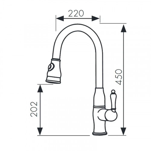 Смеситель для кухни Kaiser Vincent 31366 Хром латунь