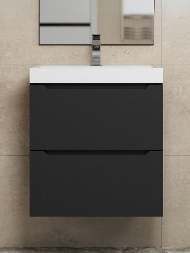 Тумба под раковину Uperwood Tanos 50 2930205148 подвесная цвет Черный матовый