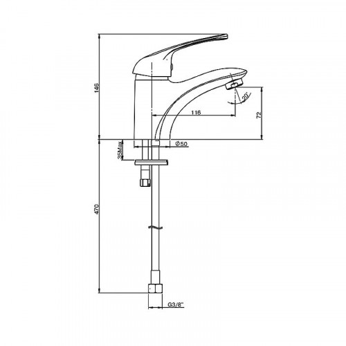 Смеситель для раковины Paini Trento TRCR205LMKM Хром