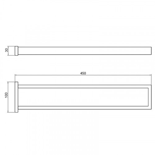 Полотенцедержатель Timo Selene 14052/03 двойной Черный матовый