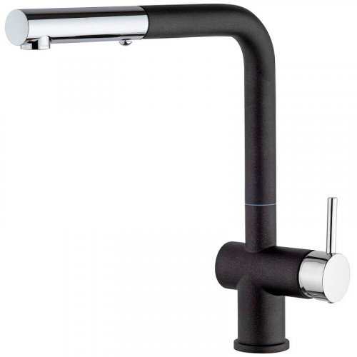 Смеситель для кухни Paini Cox HD44566CR1KM Черный матовый Хром