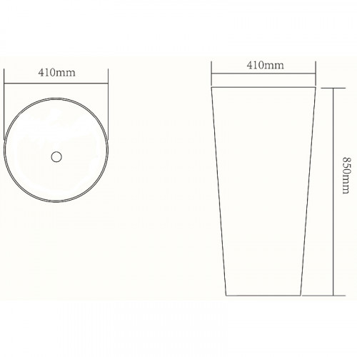 Раковина SantiLine 41 SL-4012 напольная Белая фаянс напольный