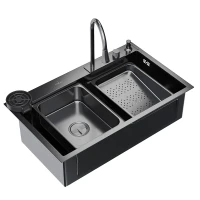 Кухонная мойка Mixline Pro 75 552104 цвет Черный графит